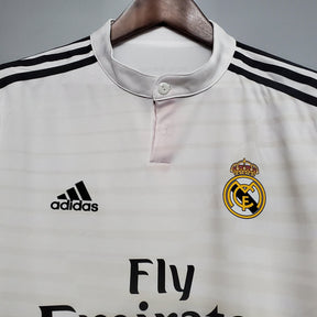 Camisa Manga Longa Retrô Real Madrid 14/15 Adidas - Branco