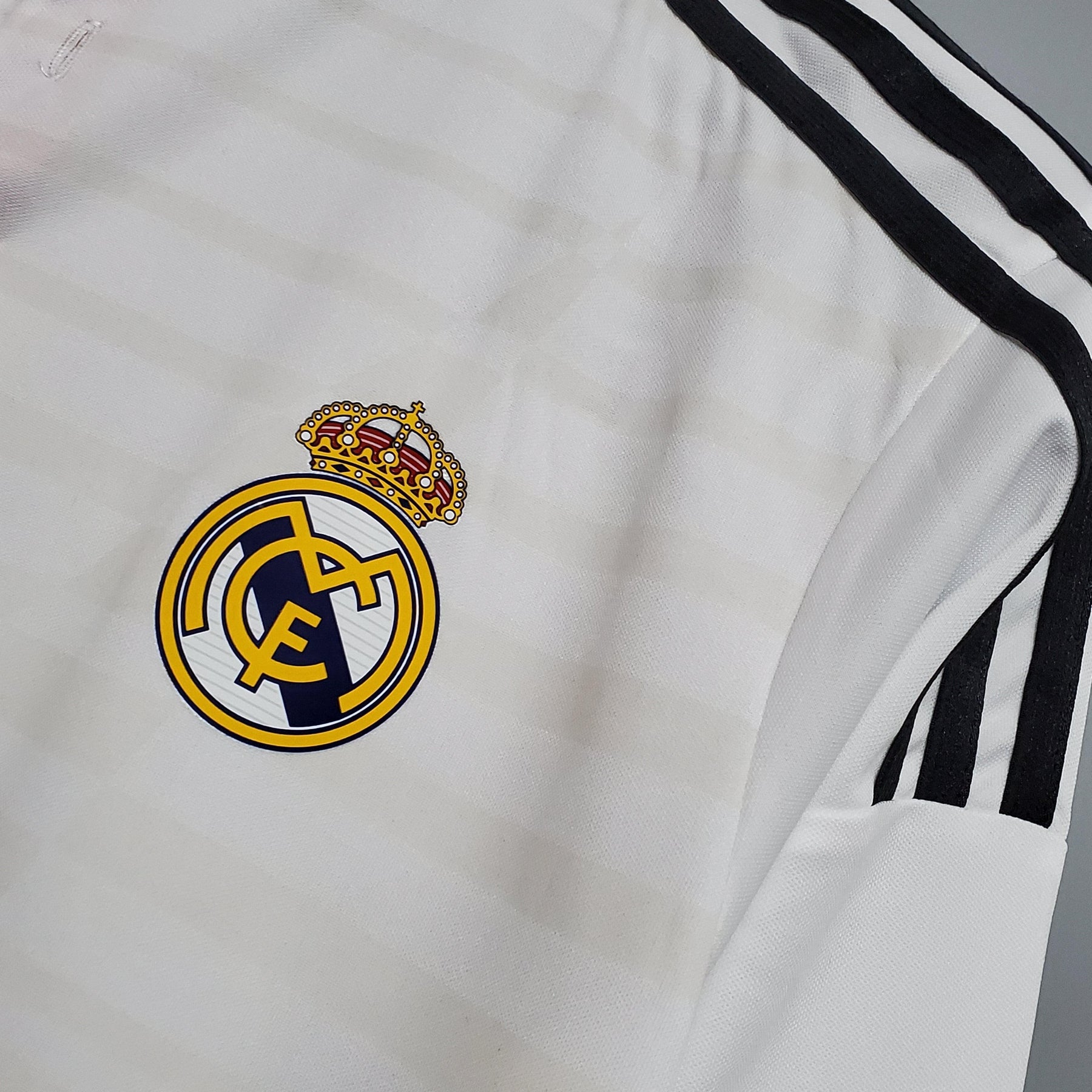 Camisa Manga Longa Retrô Real Madrid 14/15 Adidas - Branco