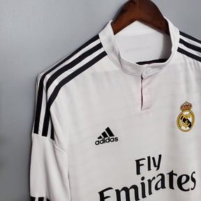 Camisa Manga Longa Retrô Real Madrid 14/15 Adidas - Branco
