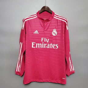Camisa Manga Longa Retrô Real Madrid II 14/15 Adidas - Rosa