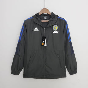Corta-vento Manchester United Adidas - Preto e Azul
