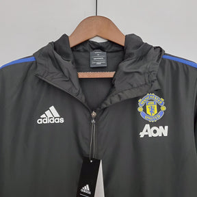 Corta-vento Manchester United Adidas - Preto e Azul