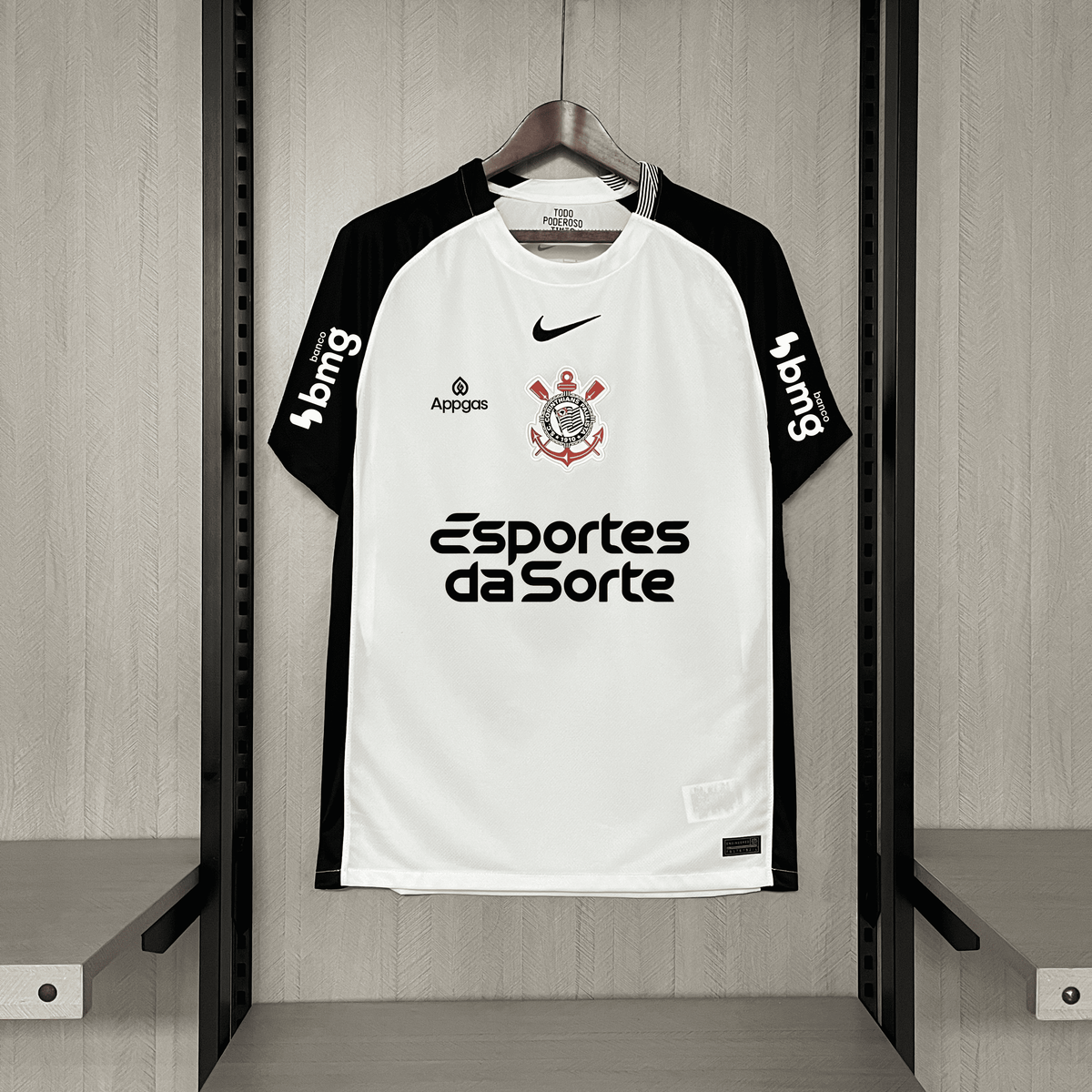 Camisa Corinthians 25/26 – Modelo Home Torcedor com Todos os Patrocínios