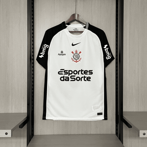 Camisa Corinthians 25/26 – Modelo Home Torcedor com Todos os Patrocínios